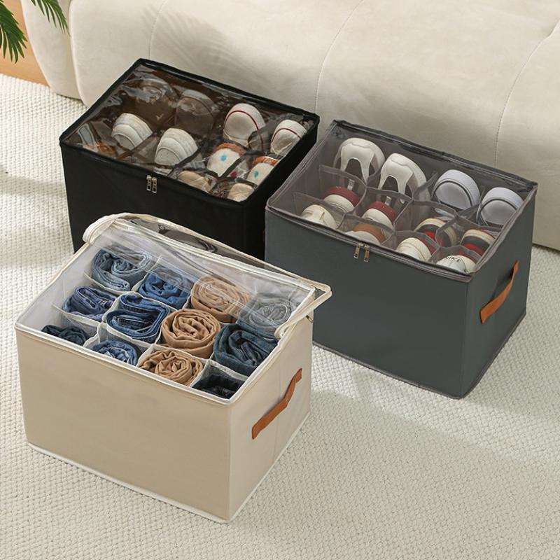 Sneaker Case - Katlanabilir Kumaş 12 Bölmeli Ayakkabı Saklama