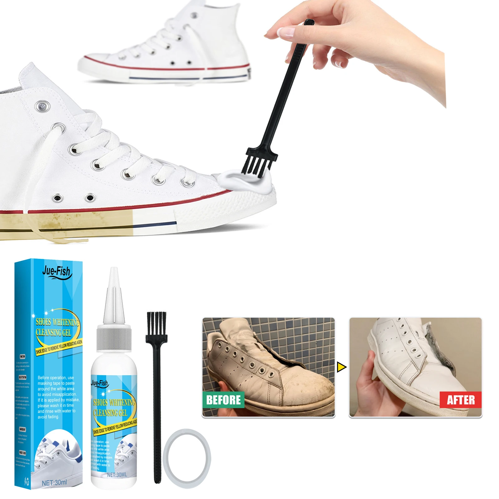 Sneaker Care Cleaning Kit - Beyaz ayakkabı temizleme jeli leke kir