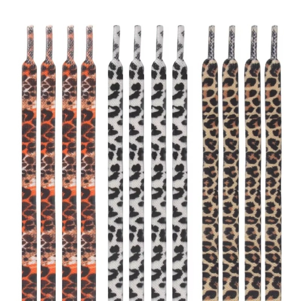 1 çift 120 CM Moda Leopar Bask - Lace Replacement Flat incelemesi ve fiyatı